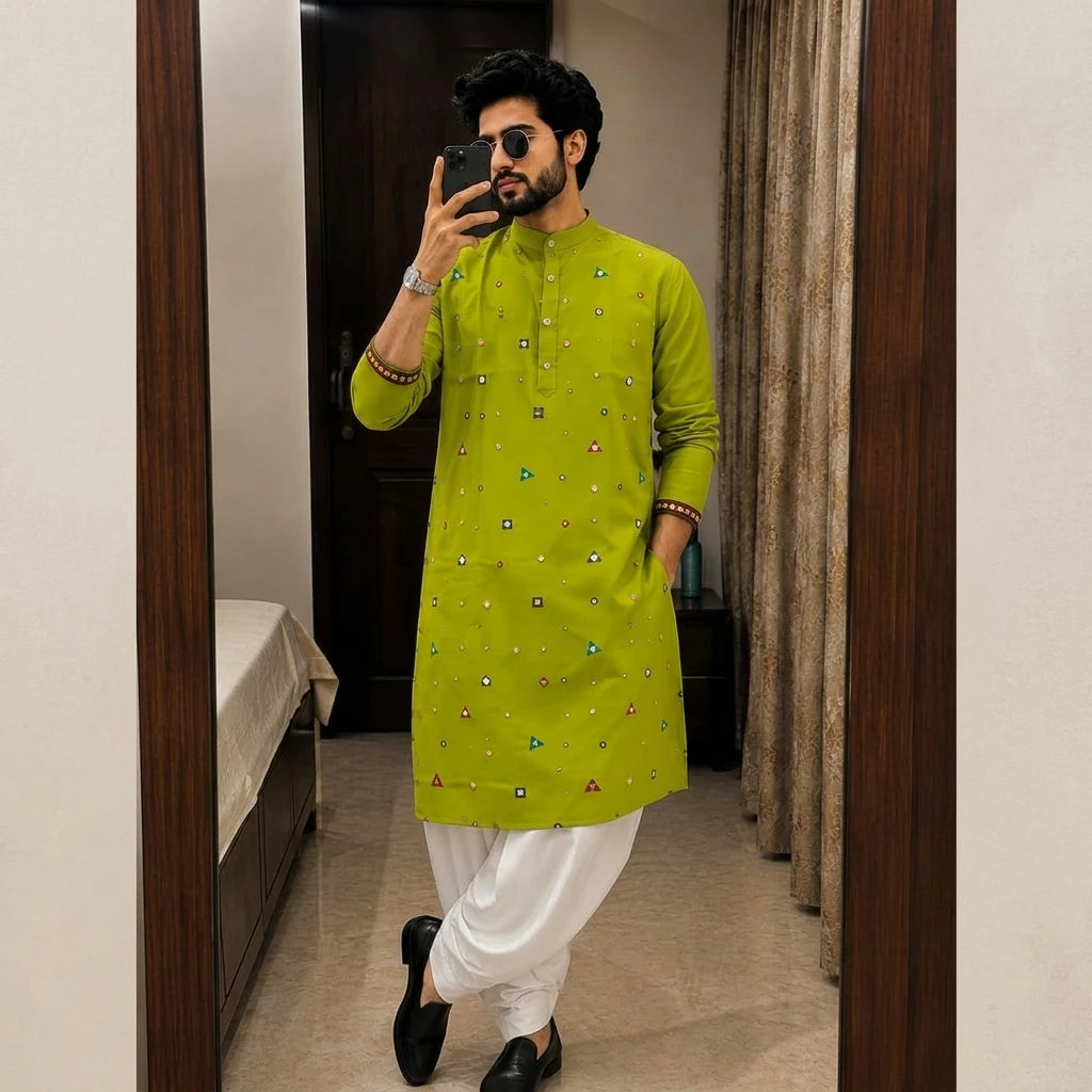 Inli Fashion's Navratri Men's Exclusive Kurta & Dhoti Set